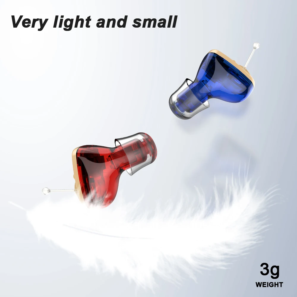 New Hearing Aids Audifonos for Deafness/Elderly Adjustable Micro Wireless Mini Size Invisible Hearing Aid Ear Sound Amplifier
