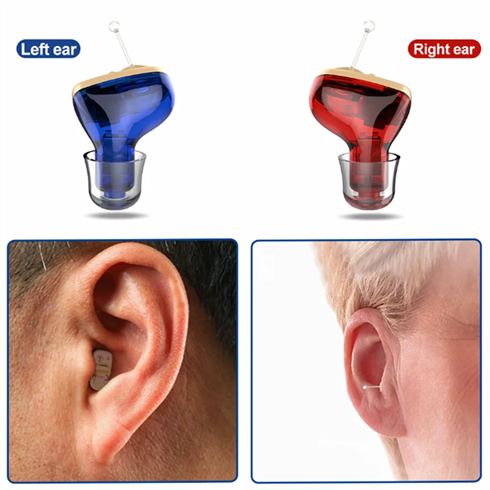 New Hearing Aids Audifonos for Deafness/Elderly Adjustable Micro Wireless Mini Size Invisible Hearing Aid Ear Sound Amplifier