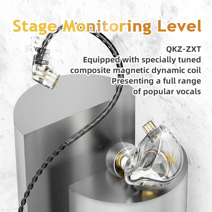 Newest QKZ ZXT MT1 In Ear Earphone Dynamic DJ Monitor IEM Earbud HIFI Sport Noise Cancelling Headsets M10 TA1 ST1 V90s T300 X7
