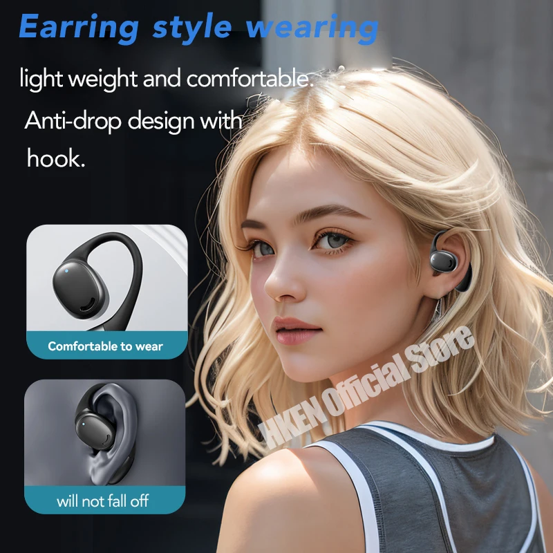 Bluetooth Earphones Ear Hook Wireless Headphones With Microphone HIFI Sound HD Calling Headsets for All Smart Phone