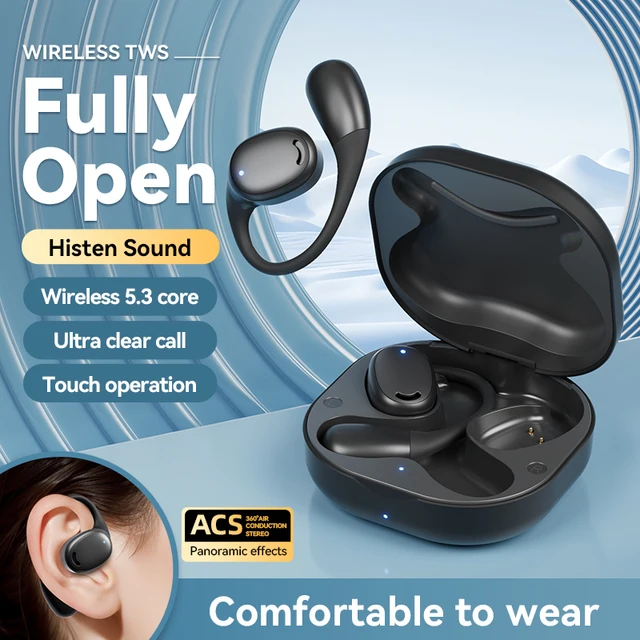 Bluetooth Earphones Ear Hook Wireless Headphones With Microphone HIFI Sound HD Calling Headsets for All Smart Phone