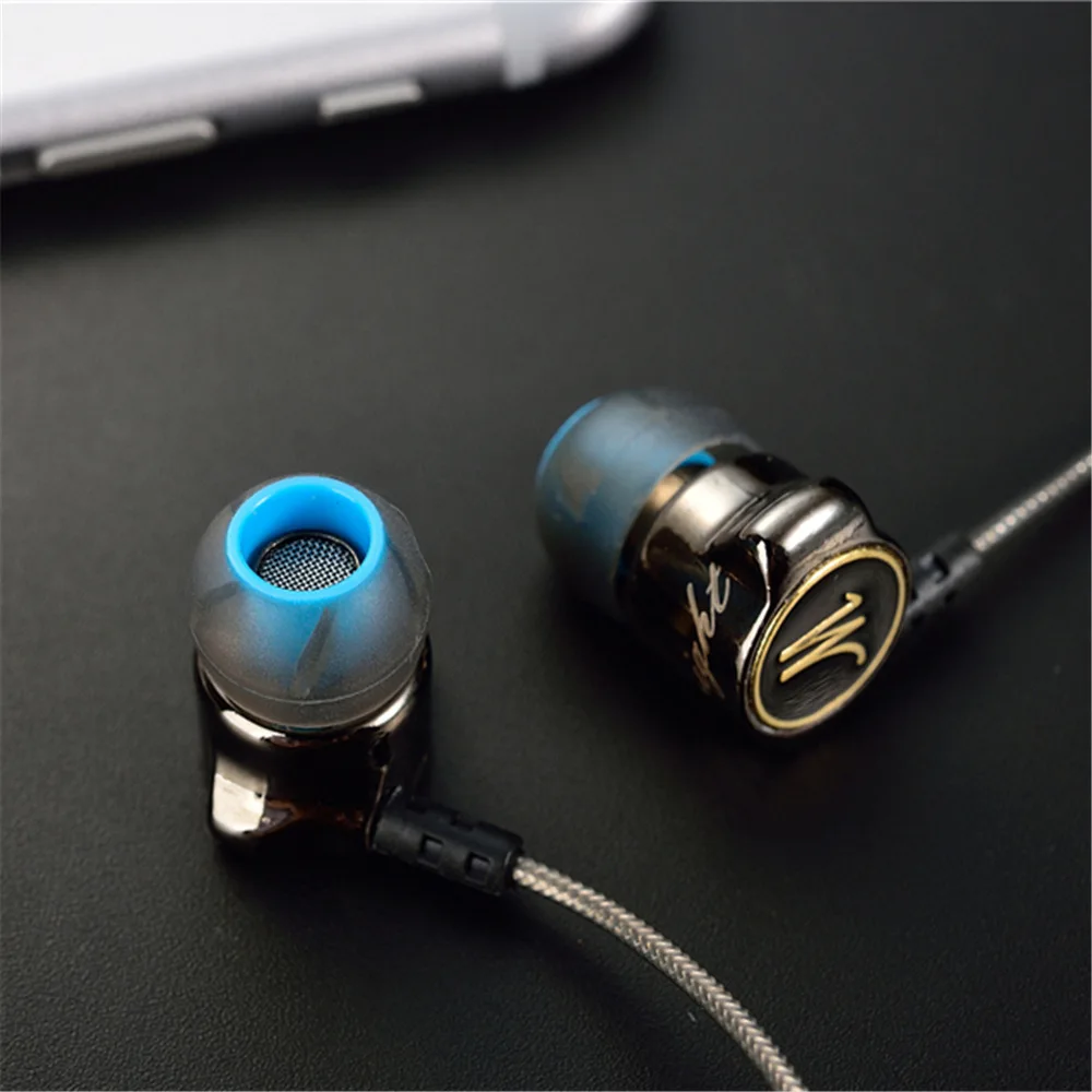 QKZ DM7 Sports Earphone HiFi Music Cellphone Headset In Ear Dynamic Drive Headphone with Microphone 3.5mm Jack Earpiece