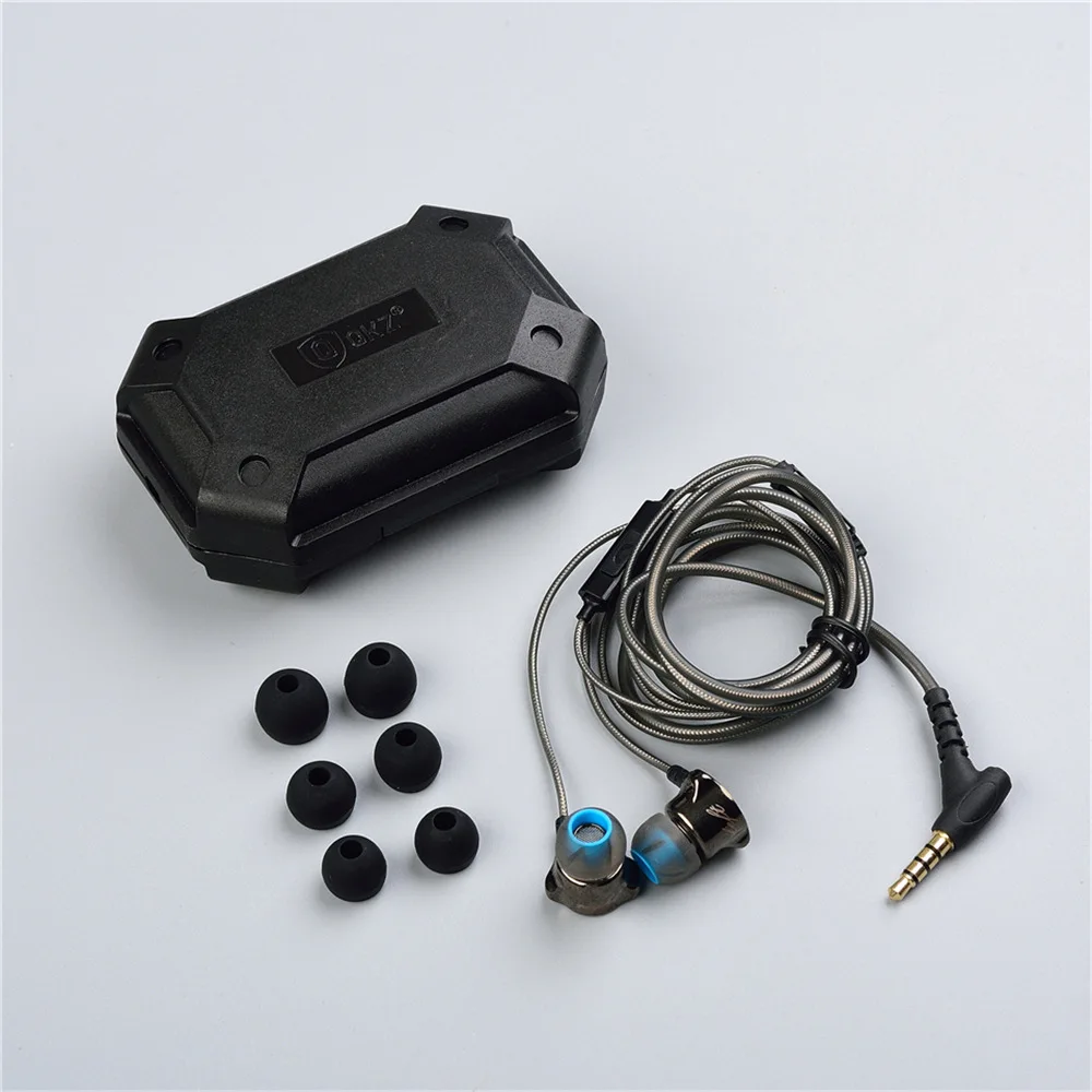 QKZ DM7 Sports Earphone HiFi Music Cellphone Headset In Ear Dynamic Drive Headphone with Microphone 3.5mm Jack Earpiece