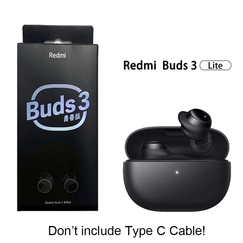 Original TWS Bluetooth Buds 3 Lite Wireless Earphone For Xiaomi Redmi Phone Sport Headset Waterproof Earbuds Youth Edition With