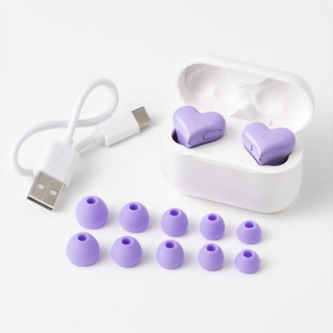 Heartbuds Wireless Earphones TWS Earbuds Bluetooth Headset Heart Buds Women Fashion Pink Gaming Student Headphones Girl Gift