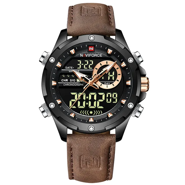 NAVIFORCE Digital Men Military Watch Waterproof Wristwatch LED Quartz Clock Sport Watch Male Big Watches Men Relogios Masculino
