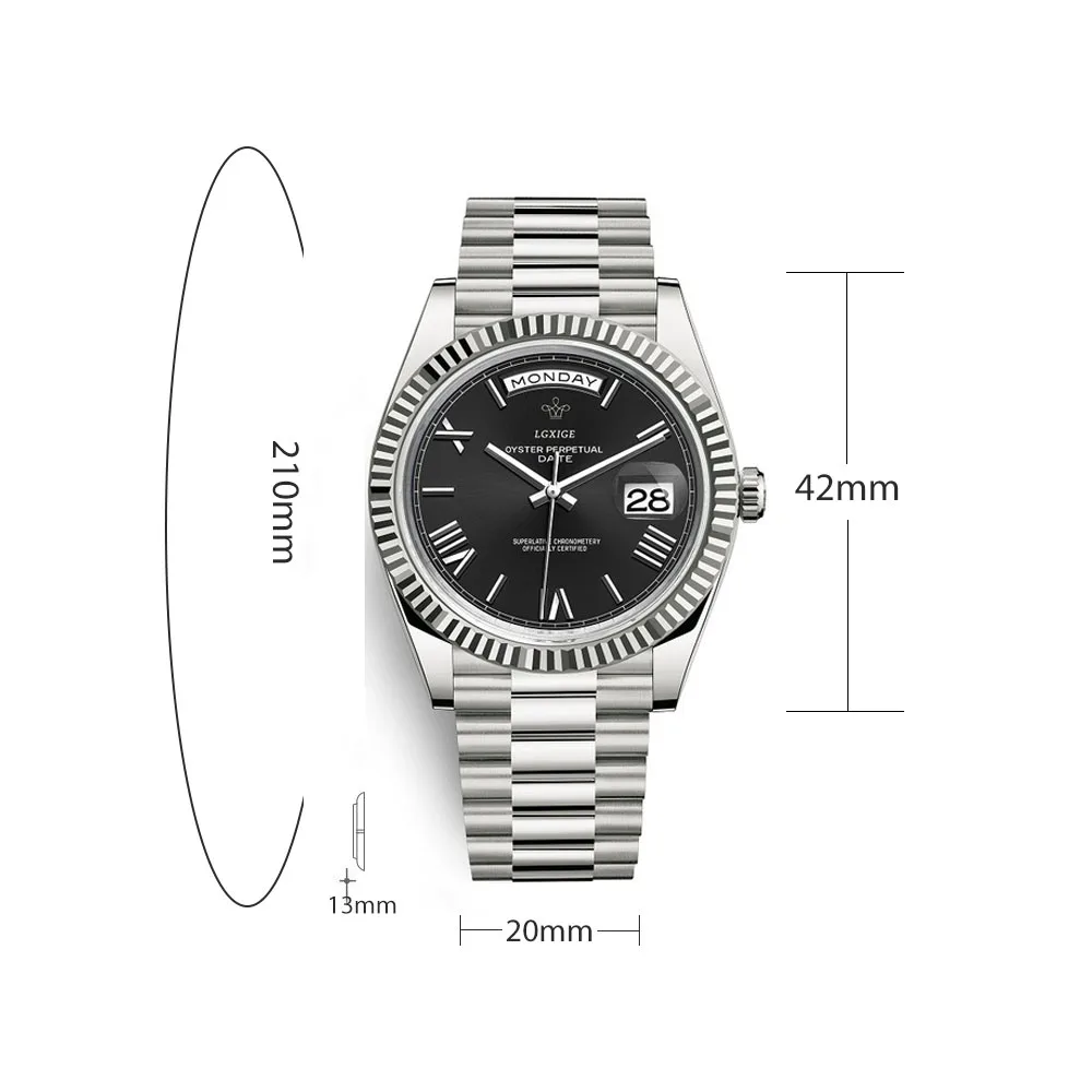 2023 Hot Luxury Montre Homme Business Stainless Steel Quartz Day Date Wristwatch Fashion White Dial Waterproof Male Watches Gift
