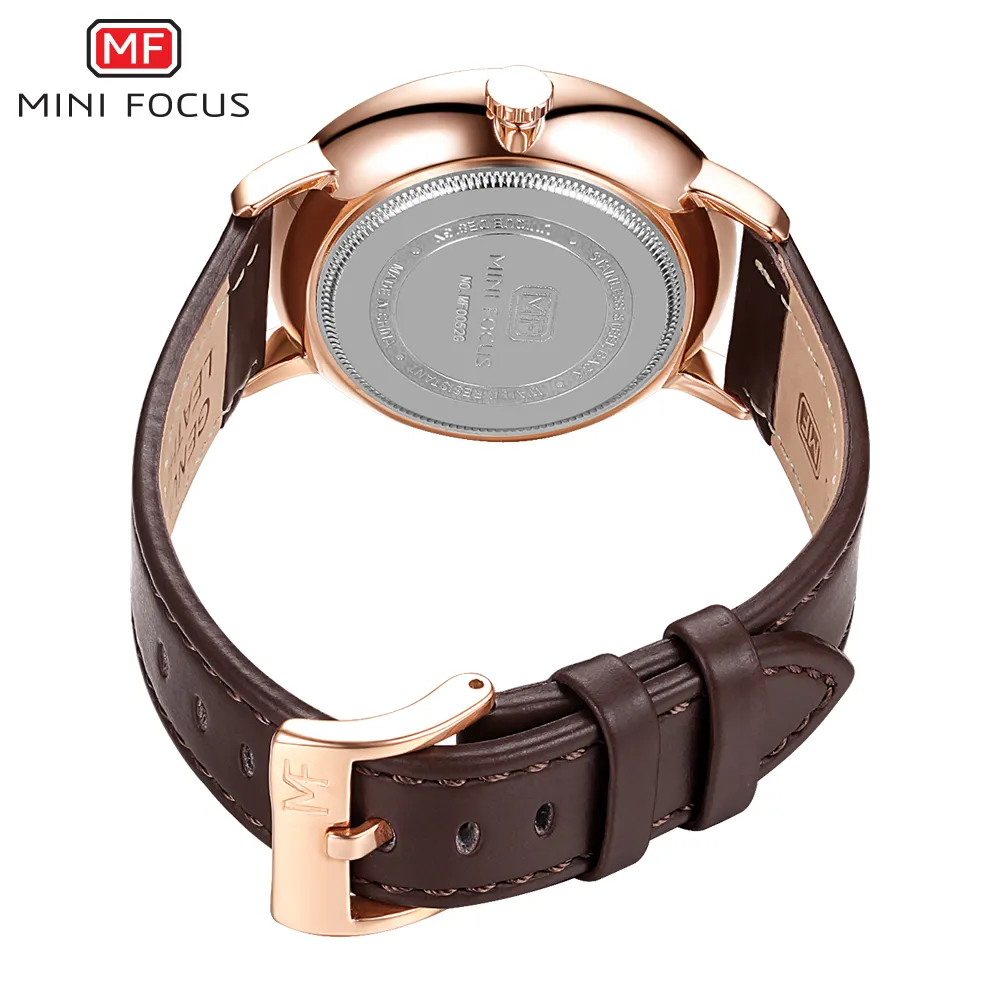 MINI FOCUS Men Watch Top Brand Luxury Quartz Watches Mens Casual Fashion Genuine Leather Male Wristwatch New Waterproof ClockPro
