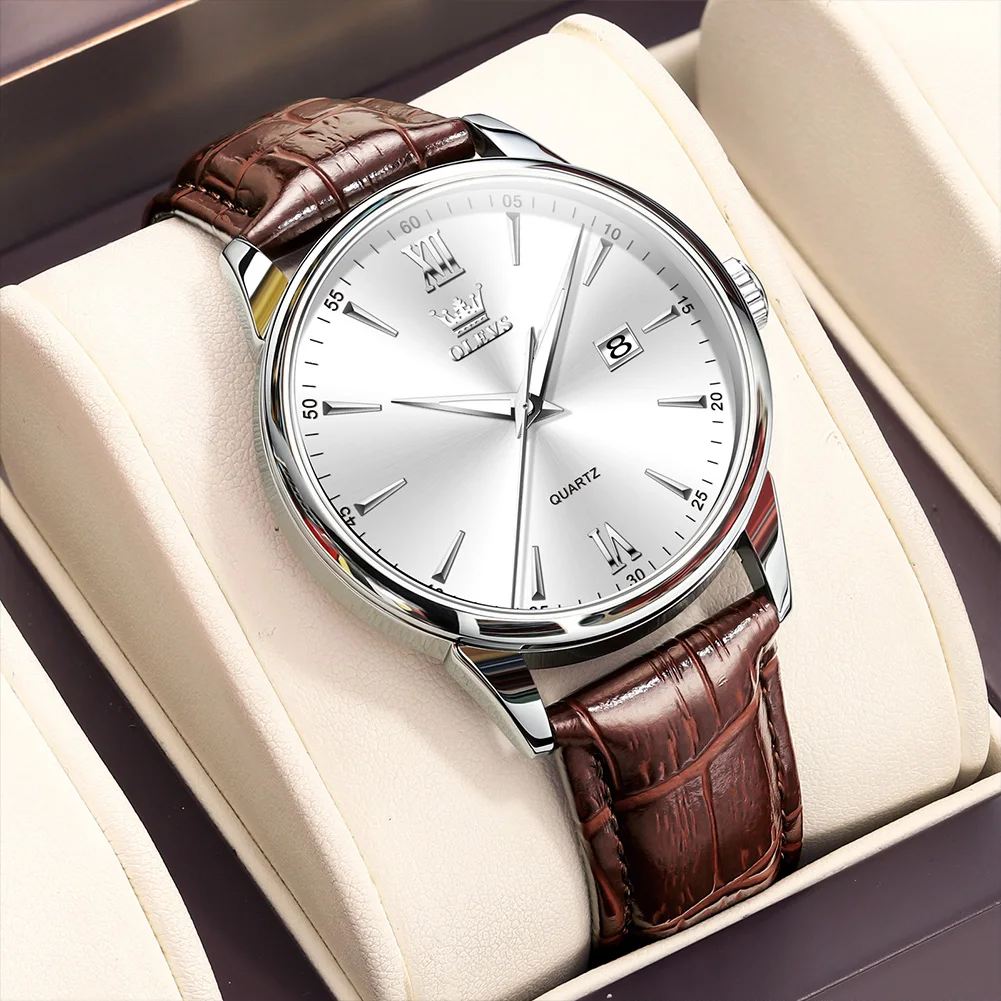 Luxury Men's Watches High Quality Fashion Leather Belt Watch For Men Business Waterproof Original Quartz Movement Reloj Hombre