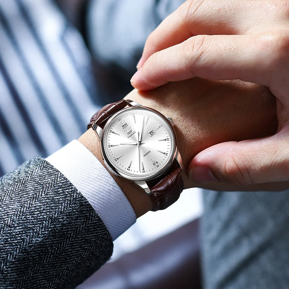Luxury Men's Watches High Quality Fashion Leather Belt Watch For Men Business Waterproof Original Quartz Movement Reloj Hombre