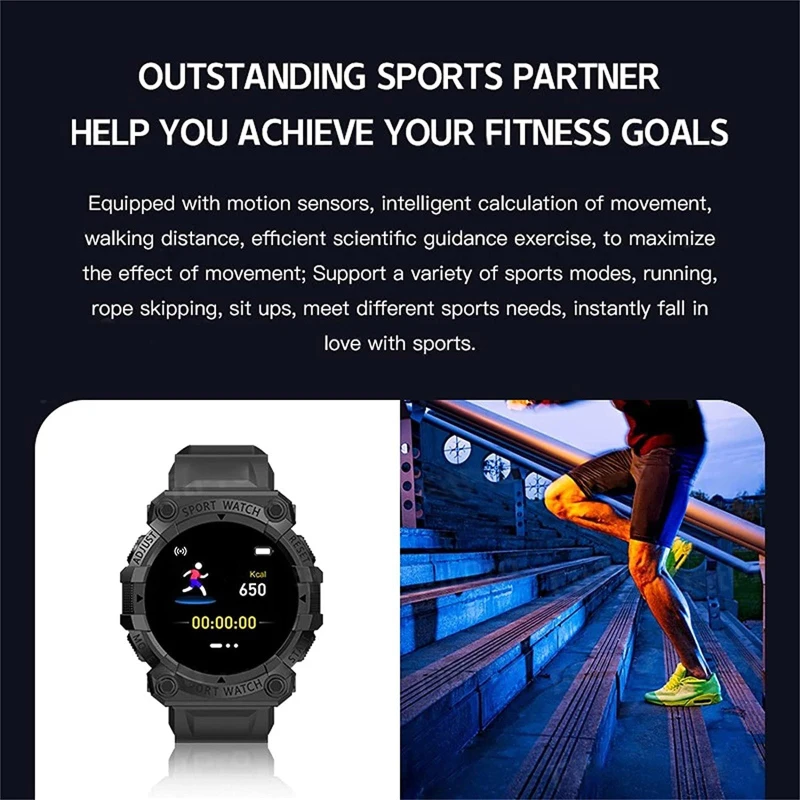 Smart Watch For Men Women 1.44 Inch HD Color Screen Heart Rate Blood Pressure Monitoring Sports Bracelet