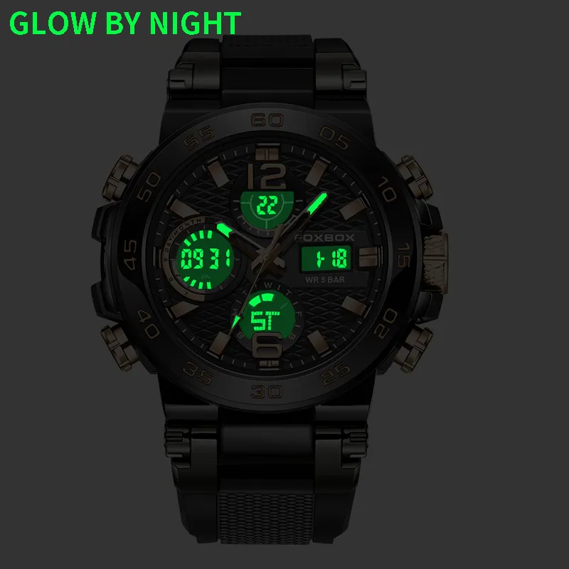 LIGE Luxury LCD Display Men Wristwatches Luminous Sport Man Watch Waterproof Military Quartz Male Clock Relogio Masculino 2023