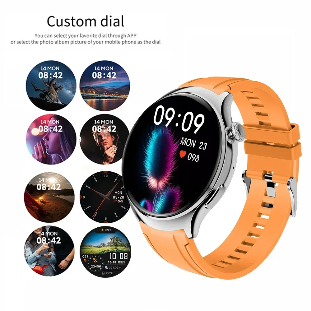 For Huawei Xiaomi Wacth 4 Pro Smartwatch Men AMOLED 390*390 HD Screen Heart Rate Call Bluetooth  Wireless Charging Smart Watch