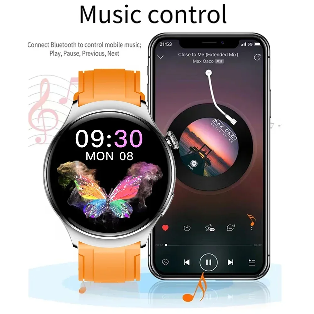 For Huawei Xiaomi Wacth 4 Pro Smartwatch Men AMOLED 390*390 HD Screen Heart Rate Call Bluetooth  Wireless Charging Smart Watch