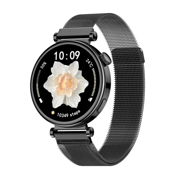 2024 New Fashion Women Smart Watch GT4 Mini AMOLED Screen BT Call NFC Wireless Charger Lady Smartwatch Sports Fitness Tracker