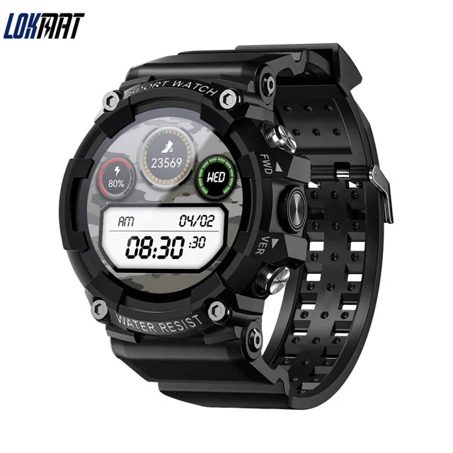 LOKMAT New ATTACK 3 Sport Smart Watch Support Bluetooth Calls Fitness Tracker Heart Rate Monitor Touch Screen Smartwatch