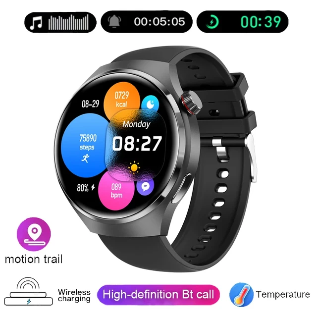 2024New Reloj Watch 4 Pro AMOLED Smart Watch for Men Custom Dial Answer Call Sport Fitness GPS Tracker Men Waterproof Smartwatch