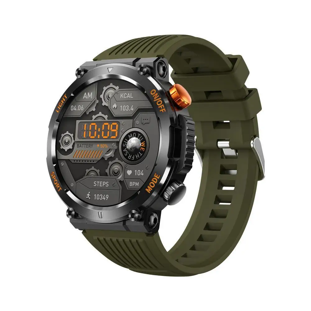 HT17 Smart Watch IP67 Waterproof Fitness Tracker 1.46” Full Screen Touch Heart Rate Sleep Monitor Bluetooth-Compatible Call