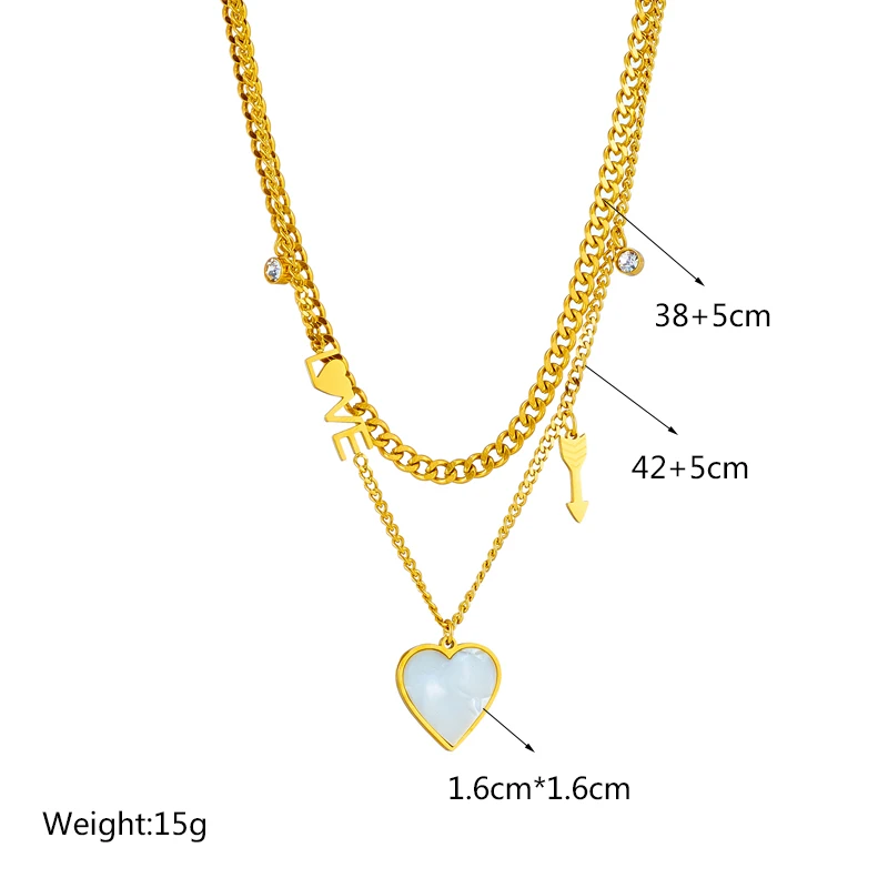 DIEYURO 316L Stainless Steel Pearl Heart Butterfly Cross Pendant Necklace For Women Fashion Girls Clavicle Chain Jewelry Gifts
