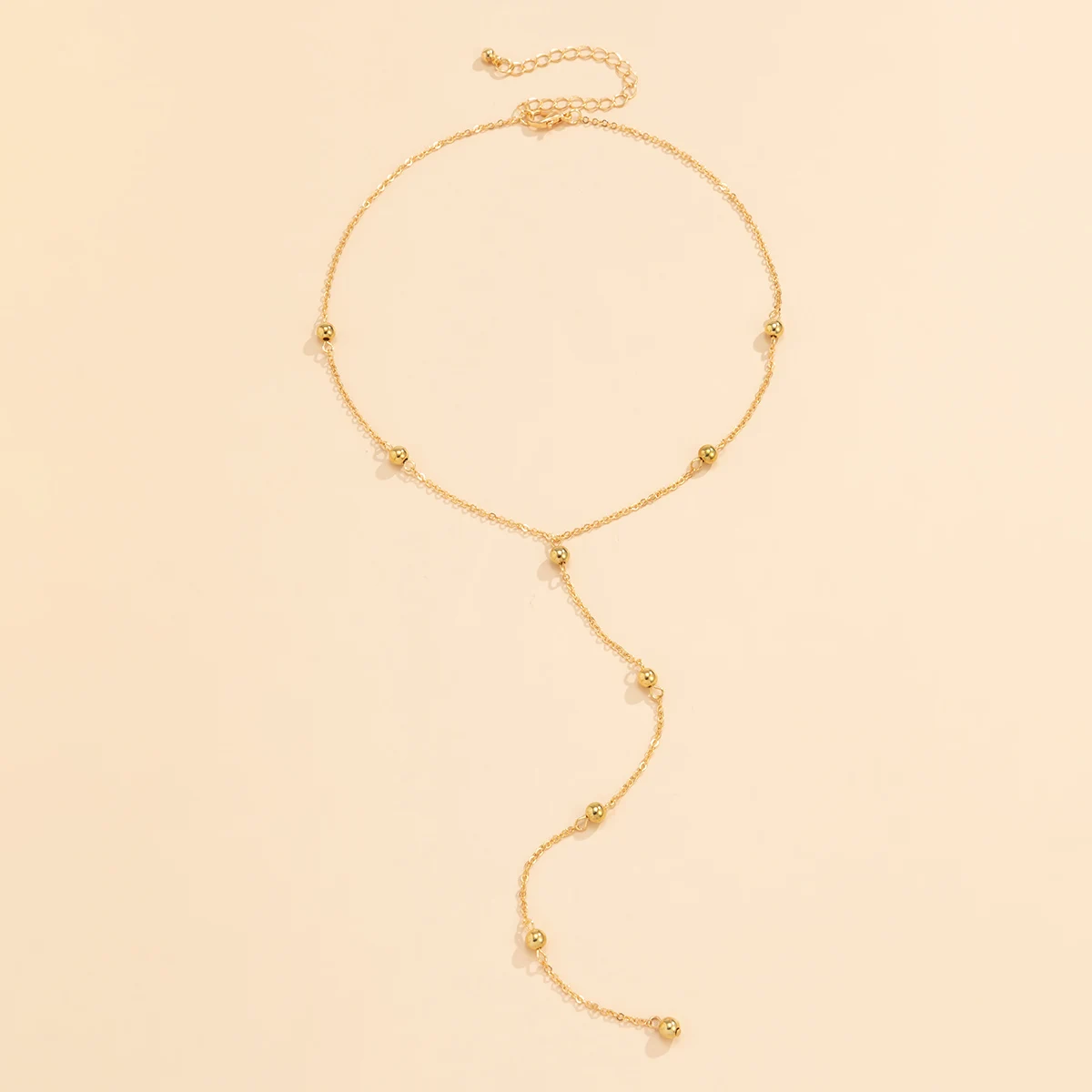 Ingemark Minimalism 2022 Long Tassel Necklace for Women Girls Vintage Chest Thin Chain Ball Pendant Female Neck Jewelry Gift New