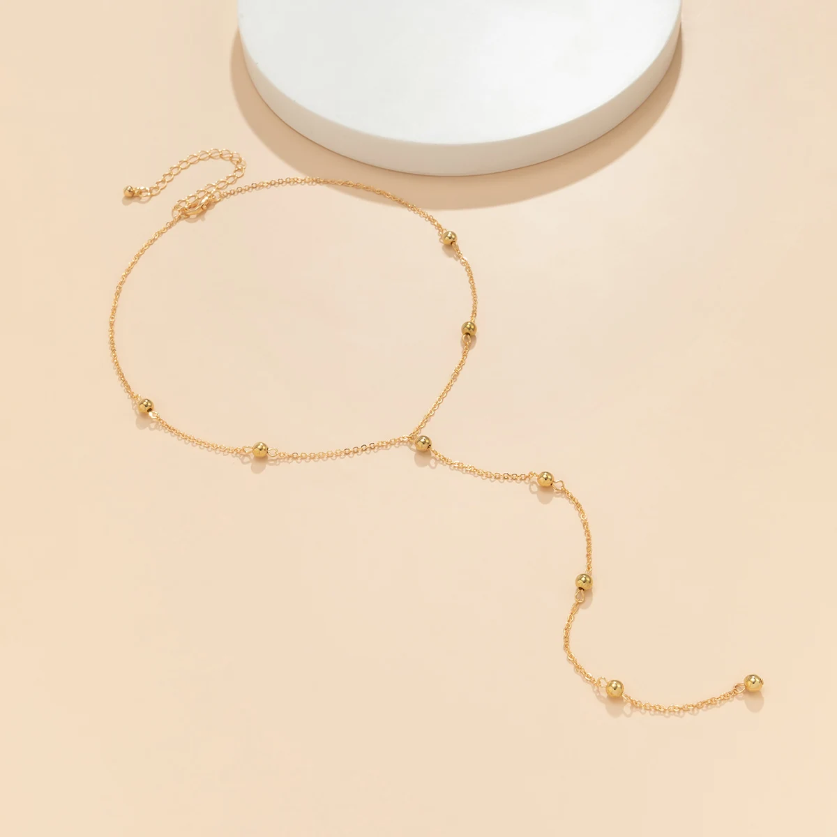 Ingemark Minimalism 2022 Long Tassel Necklace for Women Girls Vintage Chest Thin Chain Ball Pendant Female Neck Jewelry Gift New