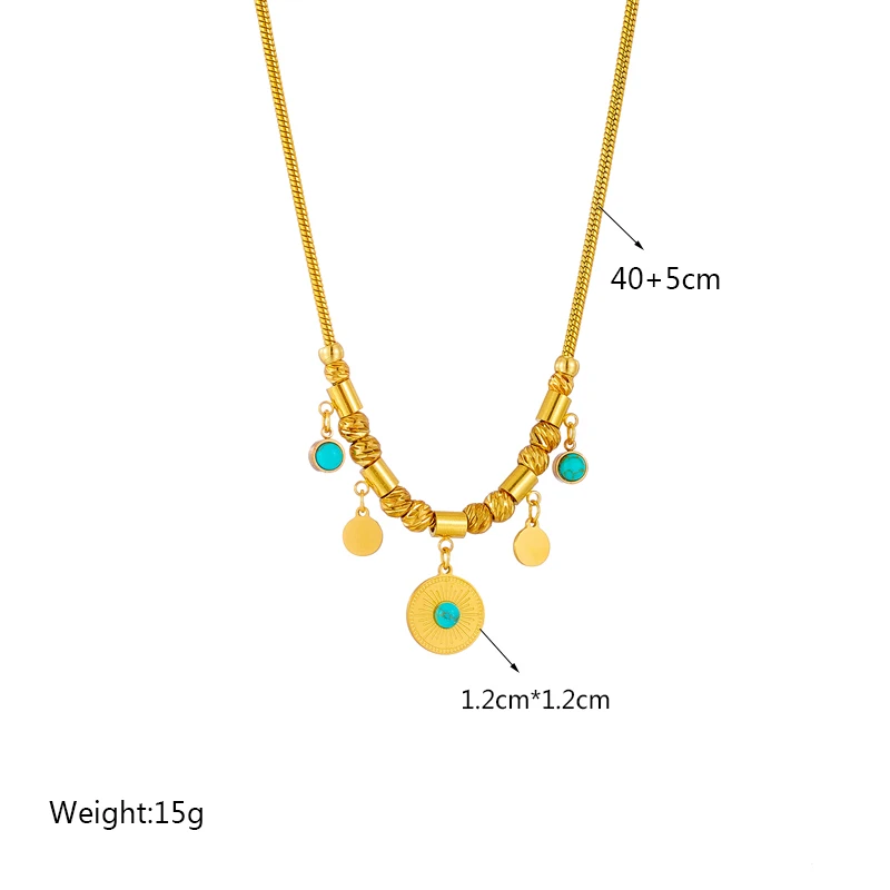 DIEYURO 316L Stainless Steel Pearl Heart Butterfly Green Stone Pendant Necklace For Women Vintage Girls Chain Jewelry GiftsProdu