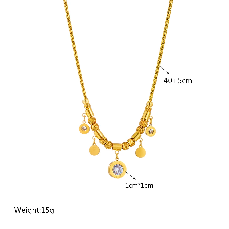 DIEYURO 316L Stainless Steel Pearl Heart Butterfly Green Stone Pendant Necklace For Women Vintage Girls Chain Jewelry GiftsProdu