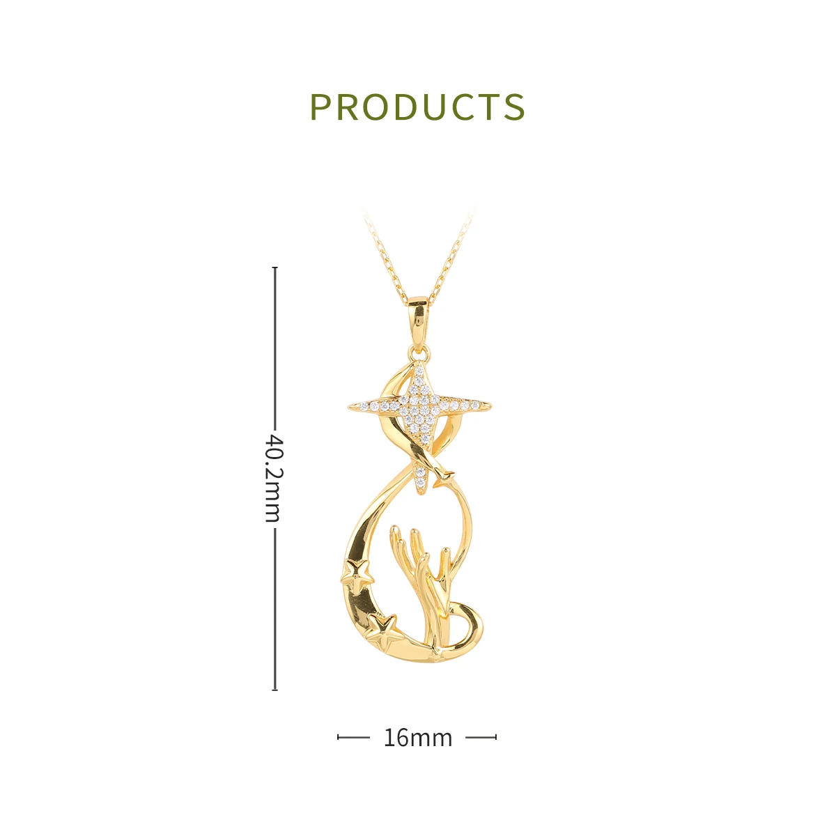 HAIKE S925 Sterling Silver Necklace Original Wishing Star Element Neckchain Fashion Personality Versatile Cross Collar for Women