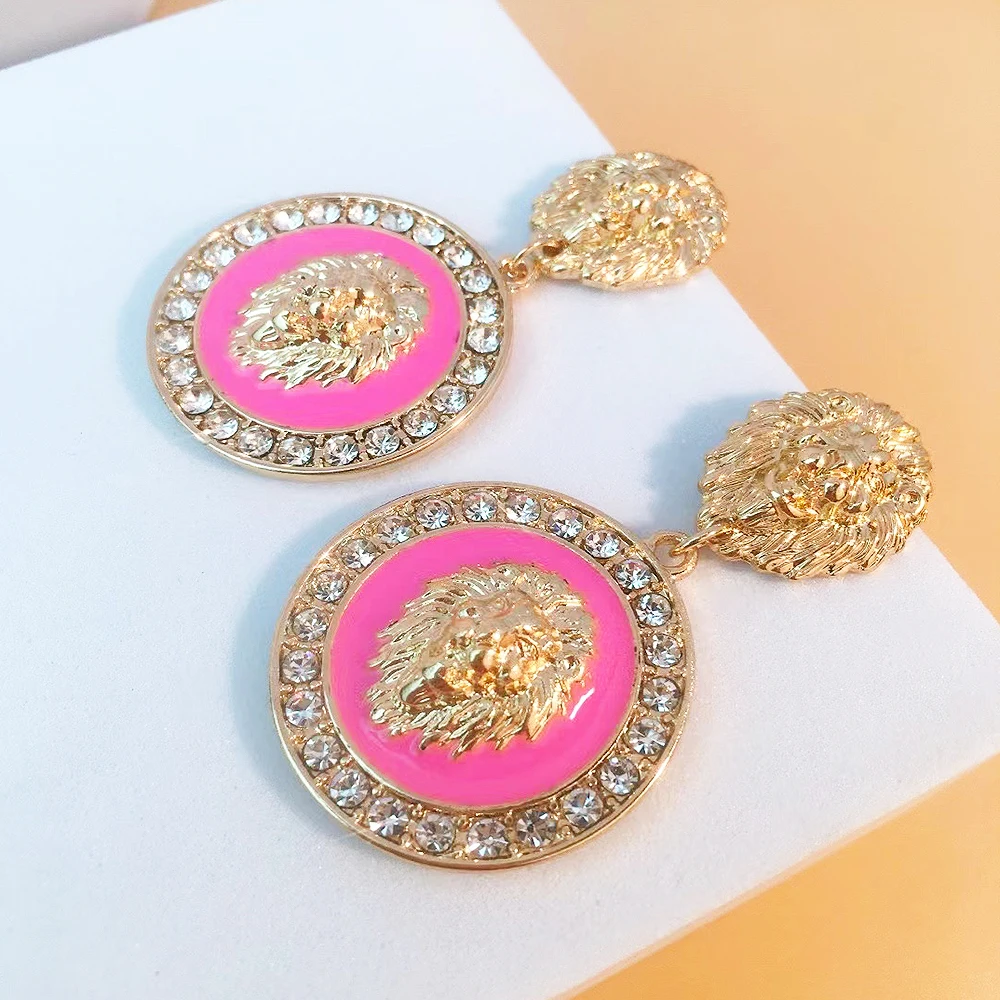 Elegant Earrings for Women Noble Baroque Style Lion Head Style Gift Jewelry Suitable for Daily Wear 2023 New Fashion