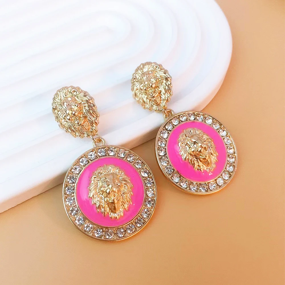 Elegant Earrings for Women Noble Baroque Style Lion Head Style Gift Jewelry Suitable for Daily Wear 2023 New Fashion