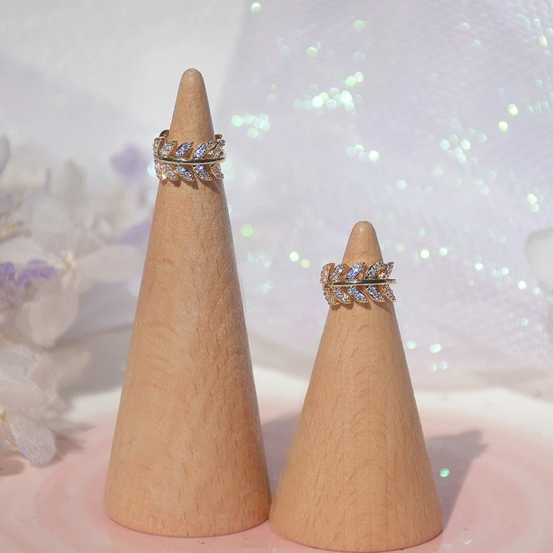 14K real gold plating exquisite copper inlaid zircon wheat ear small hoop earrings elegant sweet women's Korean jewelry earrings