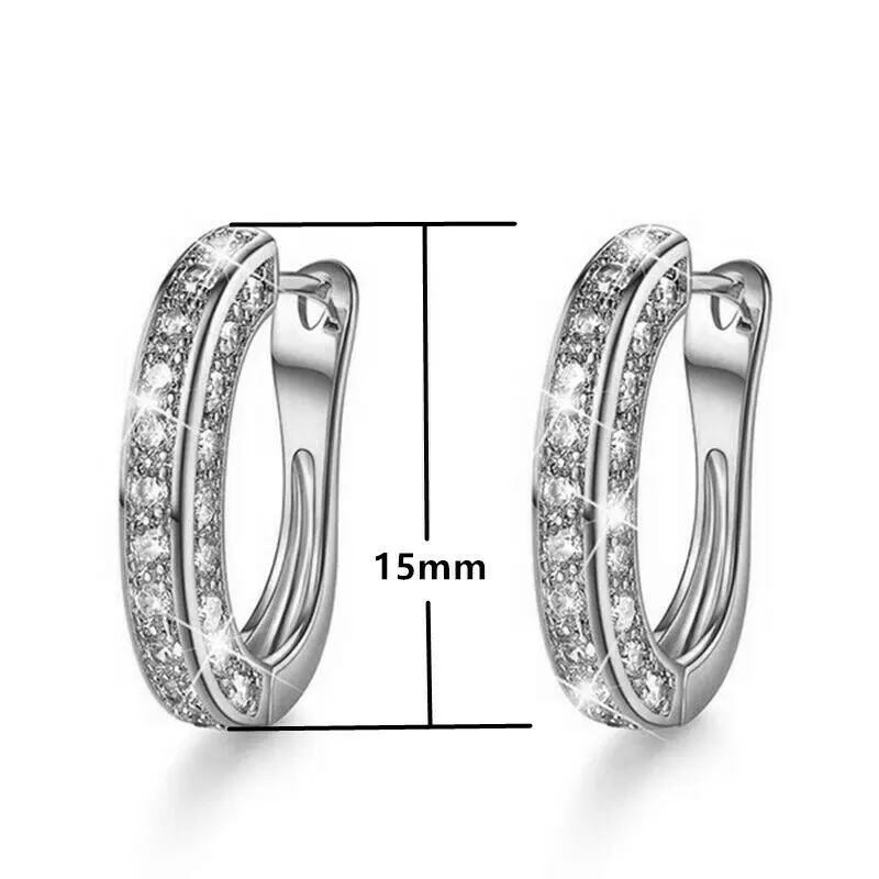 Huitan Trendy Small Hoop Earrings for Women Three Colors Available Micro Paved CZ Anniversary Birthday Nice Gift Daily Accessory