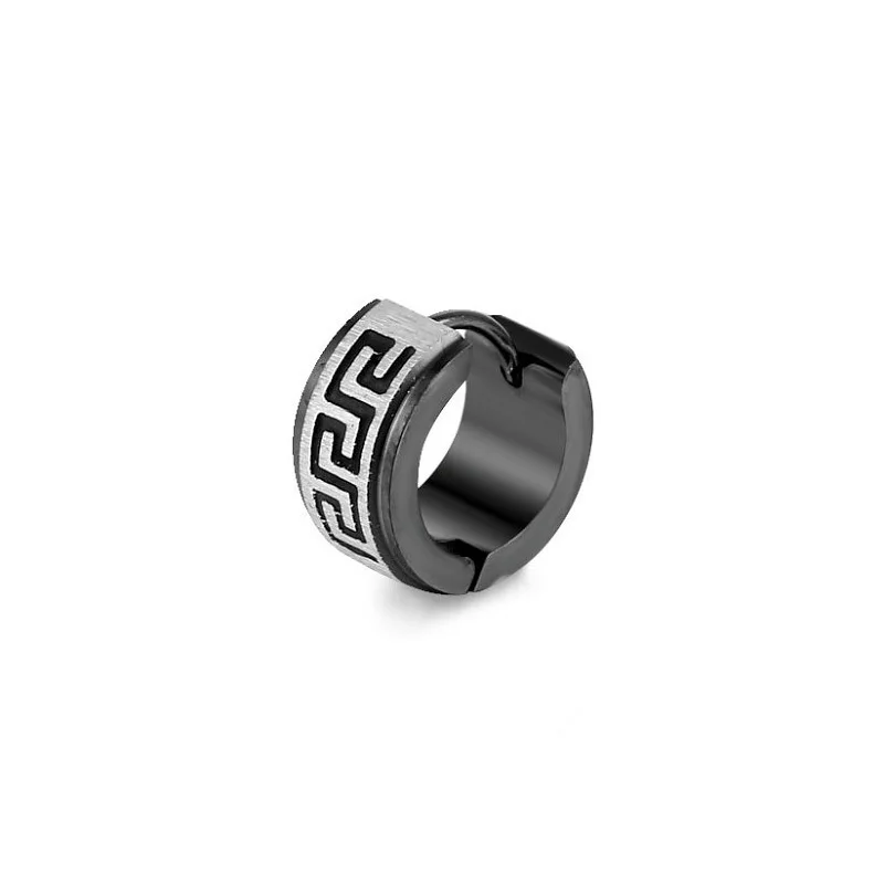 Western Fashion Stainless Steel Earring Popular The Great Wall Design Earrings For Men Women Jewelry