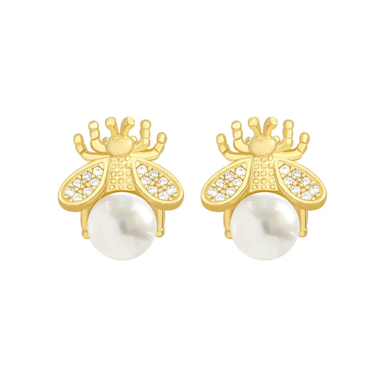 New Arrival Crystal Trendy Women Dangle Earrings Simple Fashion Elegant Pearl Earring Female Rhinestone Temperament Jewelry