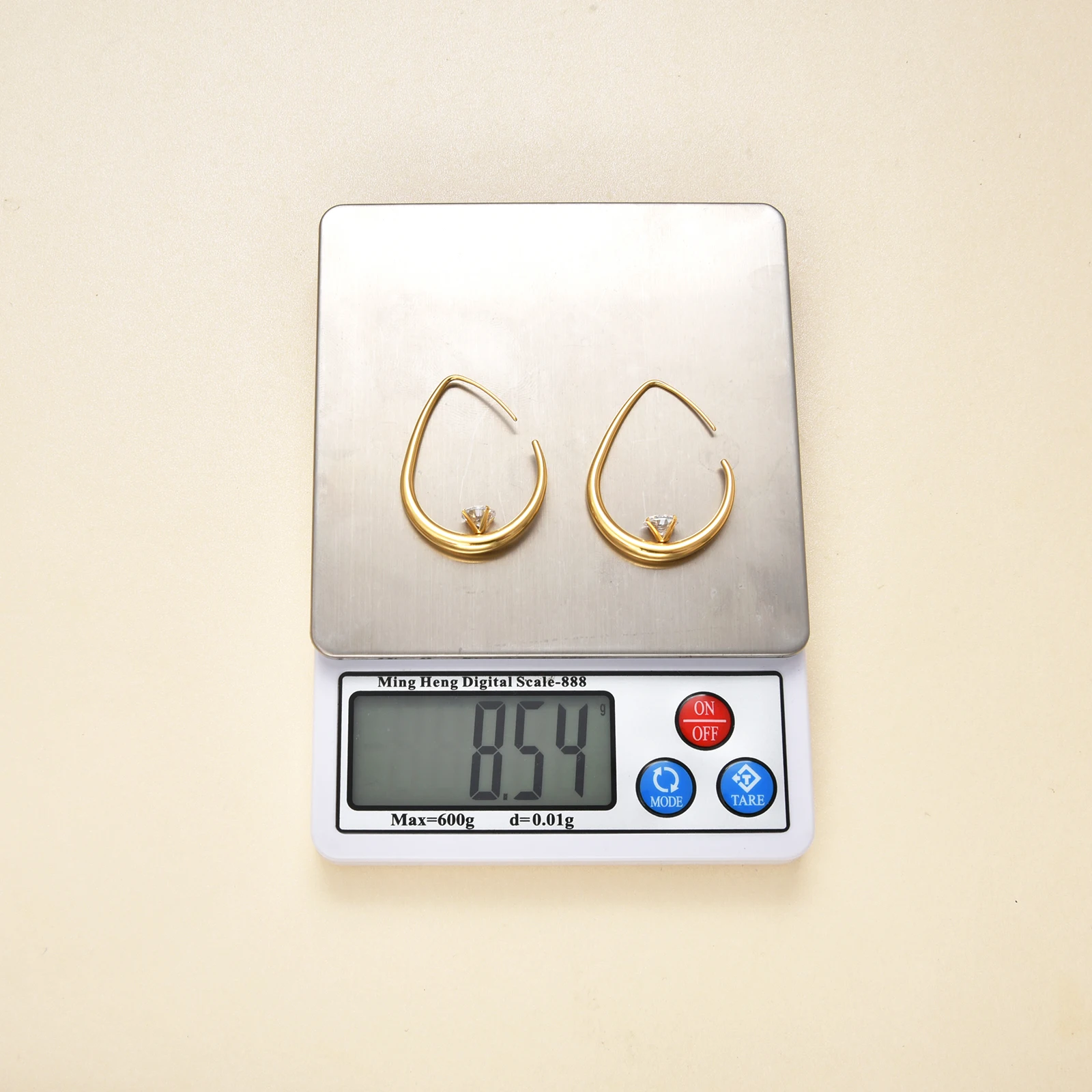 Stainless Steel Teardrop Hoop Earrings for Women,14k Gold Plated Large Oval Pull Through Lightweight  Waterdrop Hoop Earrings