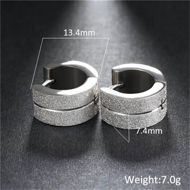 Modyle Gold Color Stainless Steel Hoop Earrings for Women Gothic Small Round Hip Hop Ear Jewelry Christmas Gifts