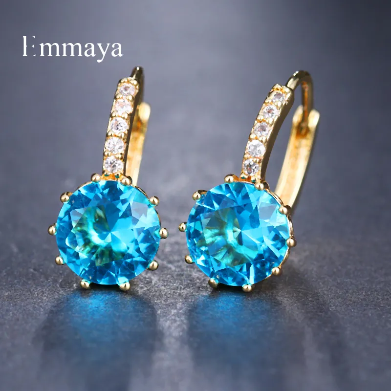 EMMAYA Fashion 9 Colors AAA CZ Element Stud Earrings For Women Wholesale Cheap Factory Price Wedding Party GiftProduct sellpoint