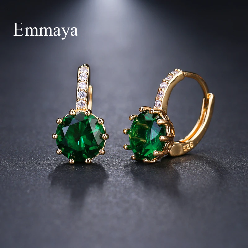 EMMAYA Fashion 9 Colors AAA CZ Element Stud Earrings For Women Wholesale Cheap Factory Price Wedding Party GiftProduct sellpoint
