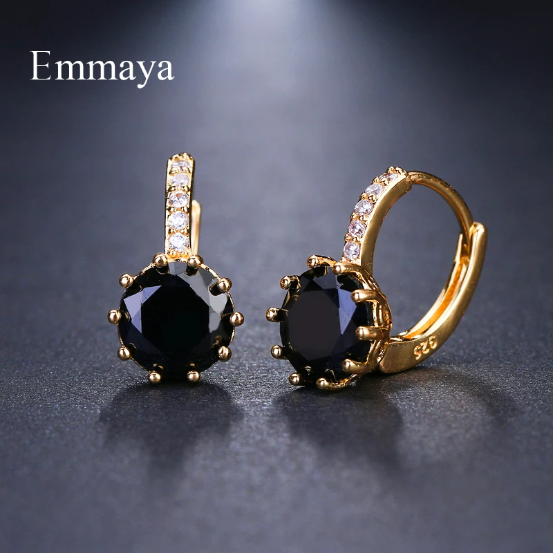 EMMAYA Fashion 9 Colors AAA CZ Element Stud Earrings For Women Wholesale Cheap Factory Price Wedding Party GiftProduct sellpoint