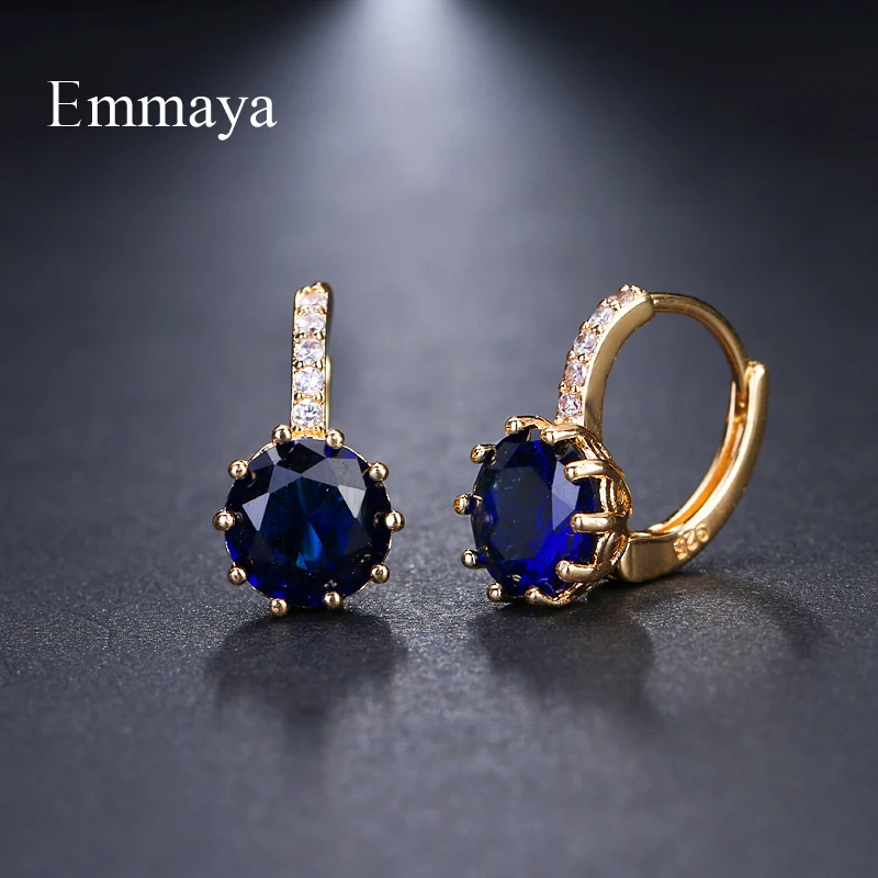 EMMAYA Fashion 9 Colors AAA CZ Element Stud Earrings For Women Wholesale Cheap Factory Price Wedding Party GiftProduct sellpoint