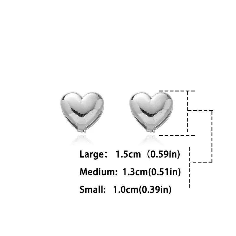 New Fashion Simple Small Medium Large Heart Earrings For Women Designer Hoops Earring Delicate Party Jewelry Gifts