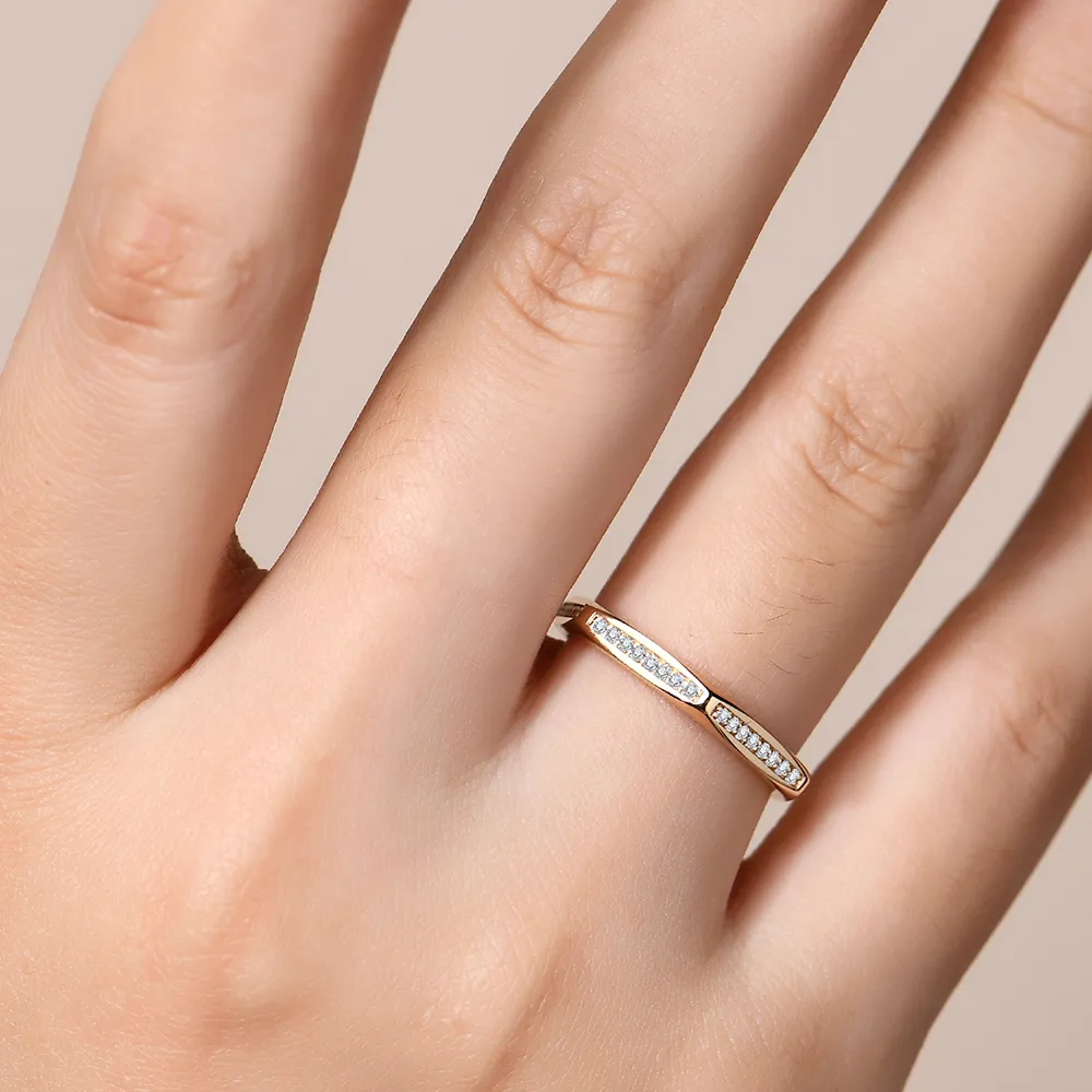 ATTAGEMS New D Color 1.0mm Nut Moissanite Ring for Women Men 925 Sterling Silver White Gold Engagement Wedding Band Fine Jewelry