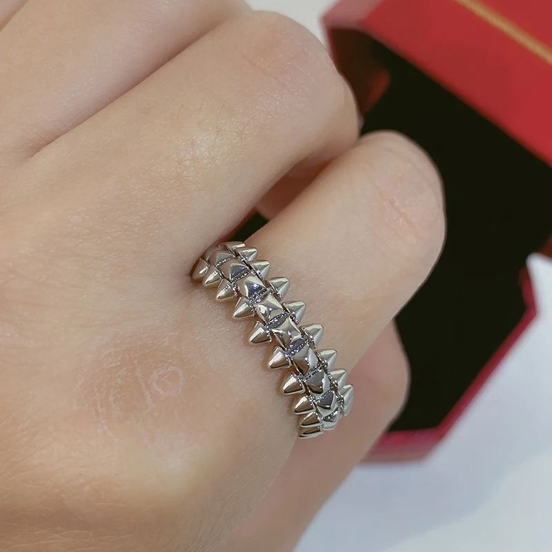 New In 925 Sterling Silver Couple Ring for Women Luxury Designer Exquisite Fashion Jewelry for Women Birthday Gift With Box Set