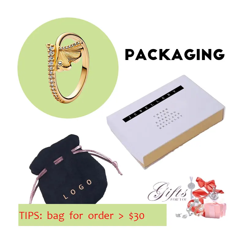 Gingko Leaf Wavy Stack Finger Rings For Women Wedding Bands Shine Gold Jewelry Brezel Pave Setting Clear Zircons Love Hope Peace