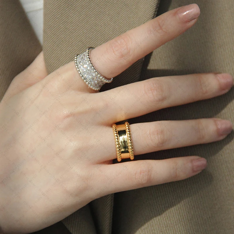 High Quality European And American Popular 925 Silver Women's Ring Proposal Signatur Fashion Luxury Brand Party Birthday Gift
