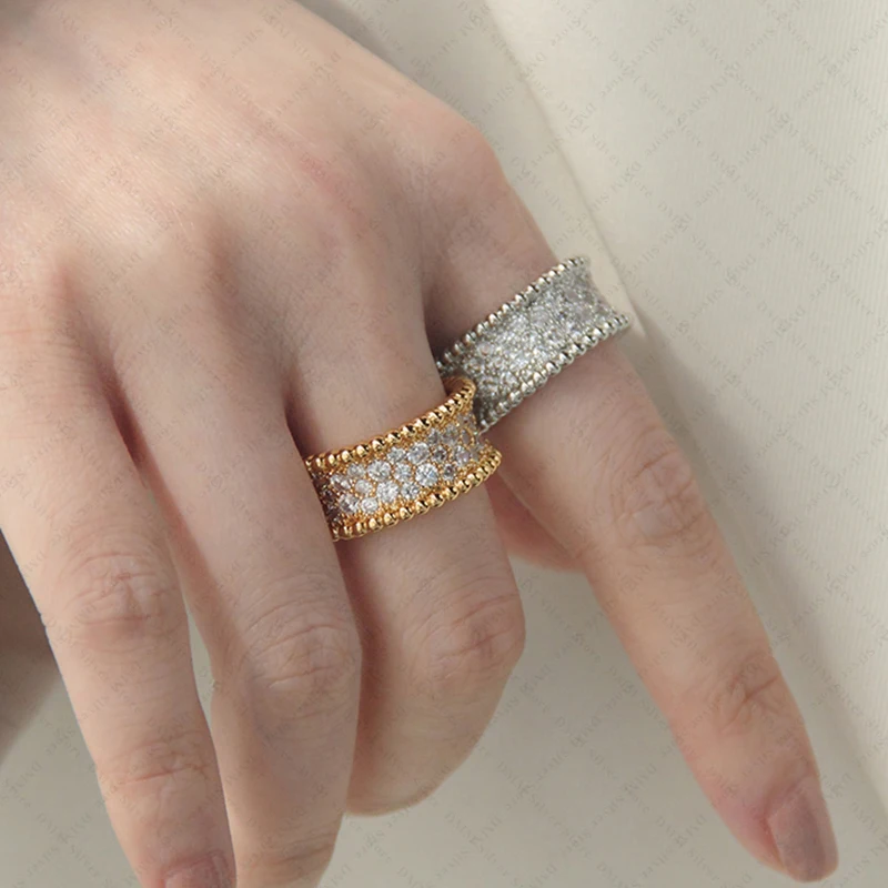 High Quality European And American Popular 925 Silver Women's Ring Proposal Signatur Fashion Luxury Brand Party Birthday Gift