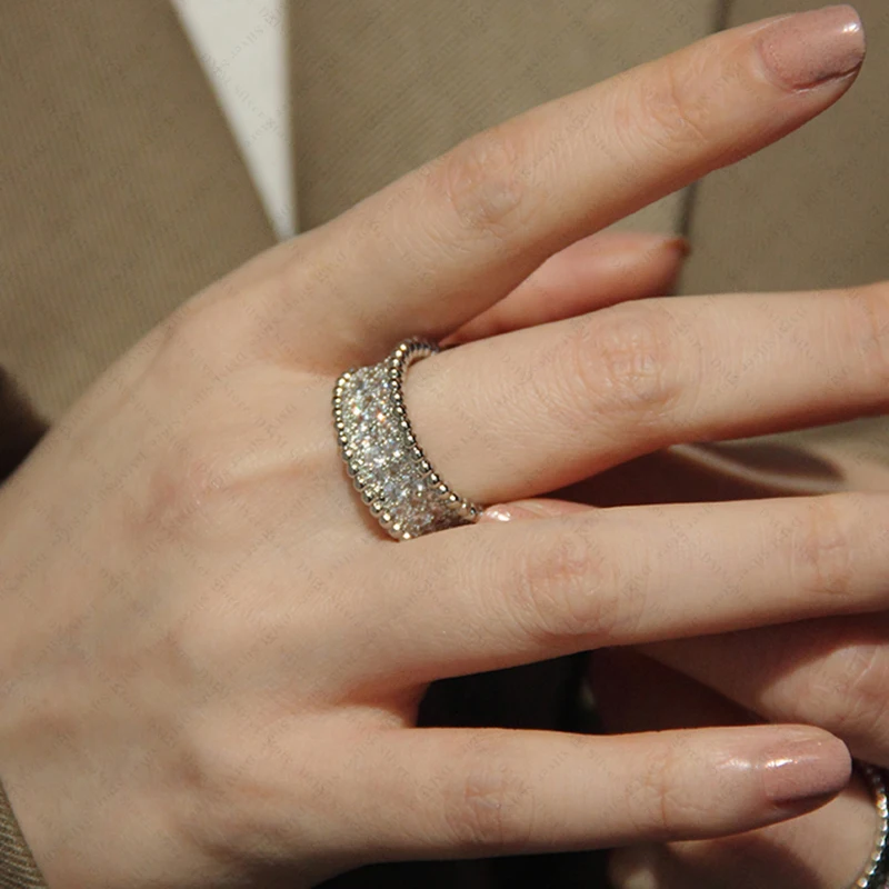 High Quality European And American Popular 925 Silver Women's Ring Proposal Signatur Fashion Luxury Brand Party Birthday Gift