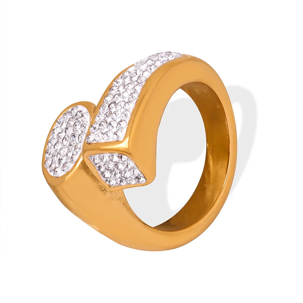 Creative Heart Geometric Open Ring Punk Vintage Fashion Jewely Gifts Irregular Round Rings for Women