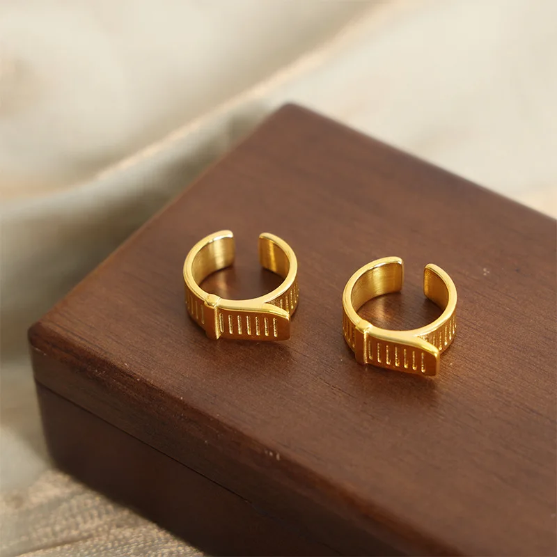 Vintage Women's Open Ring INS Vintage Personality Wild Wide Edition Ring Punk Cool Jewelry