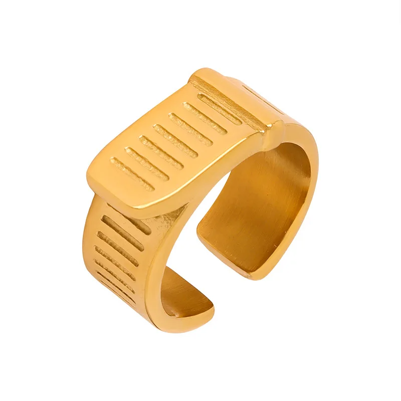Vintage Women's Open Ring INS Vintage Personality Wild Wide Edition Ring Punk Cool Jewelry